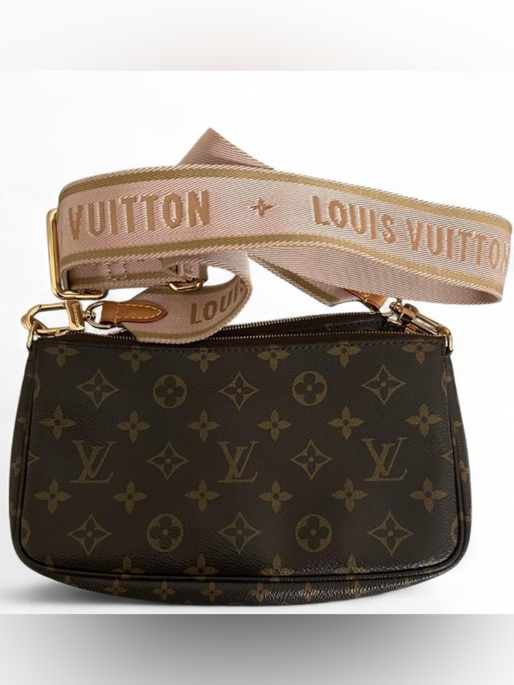 Louis Vuitton Multi Pochette Accessoires Monogram Pink Strap Bag - Picture 3 of 8